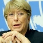 UN High Commissioner for Human Rights Michelle Bachelet