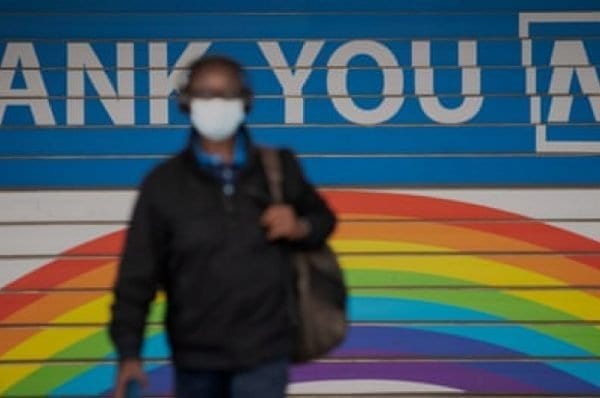 A message to the NHS at Cannon Street station in London