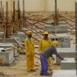 Qatar workers worked in construction site