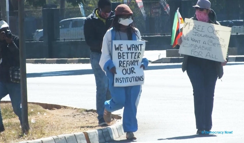 #ZimbabweanLivesMatter: People stage solo social media protests against human rights abuses in Zimbabwe