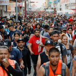 caravan of migrants sets off from mexico to us border on election day