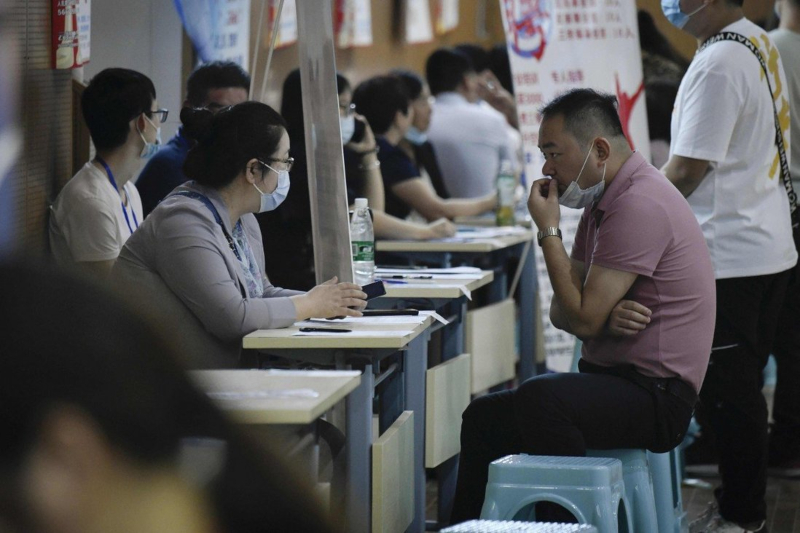 China’s unemployment rate drops from last year’s pandemic