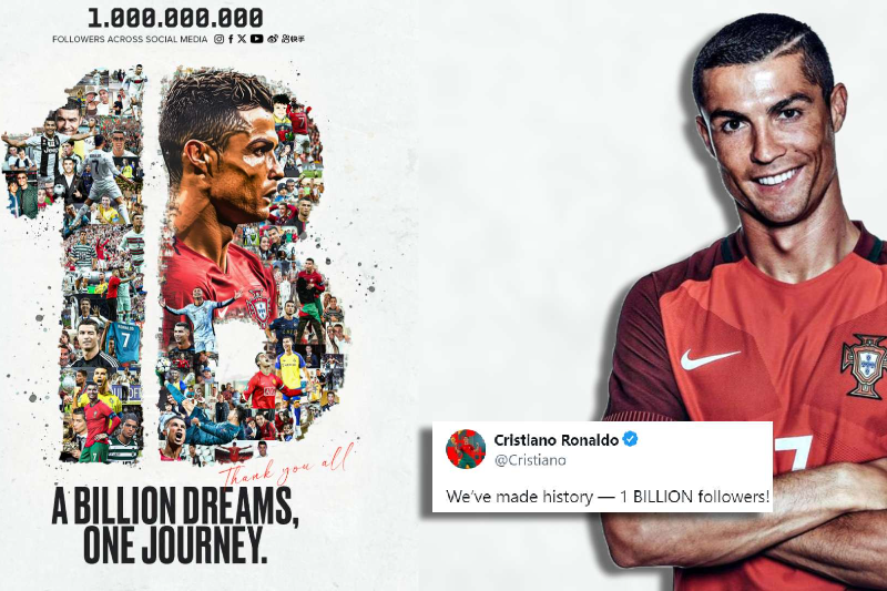 Cristiano Ronaldo creates a vibrant history by becoming the first person with “1 Billion followers”