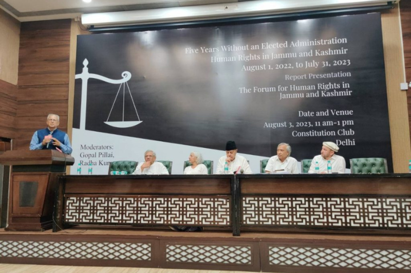 Forum for Human Rights in Jammu and Kashmir releases annual report, calls for immediate assembly elections