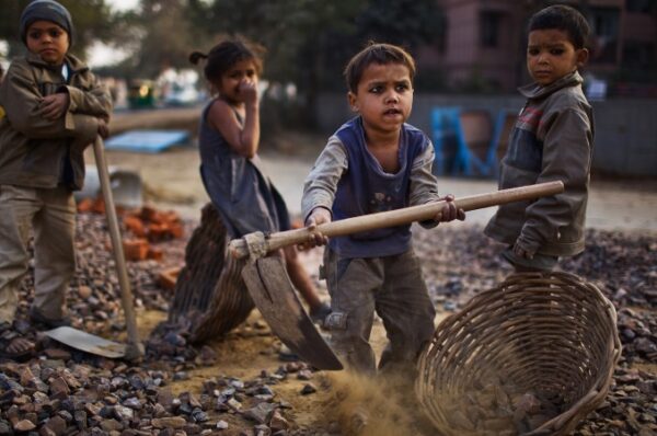 in place of attending school, one in 10 children works