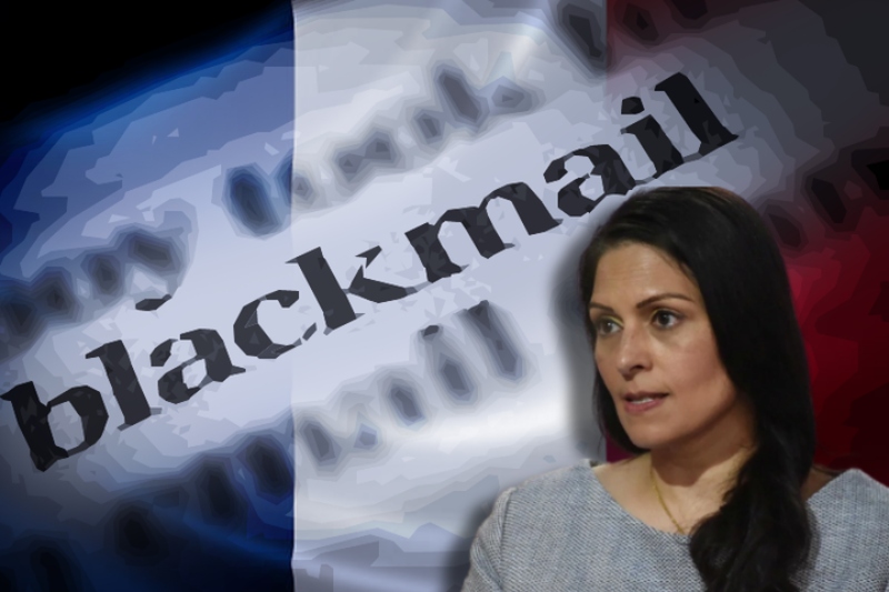 Priti Patel accused of “financial blackmail” by France over preventing migrants from crossing Channel