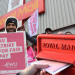 royal mail workers walk out in first of 19 days of strikes